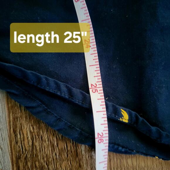 Denim & Flowers Men’s M Shirt – Navy Yellow Palm Tree Button Up, Short Sleeve - Picture 5 of 9